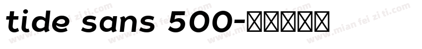 tide sans 500字体转换